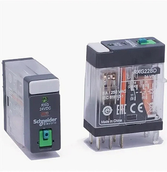 Реле Schneider 2 контакта RGG22BD 24VDC